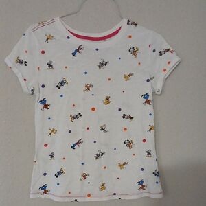 Disney‎ White Short Sleeve Cartoon Tee